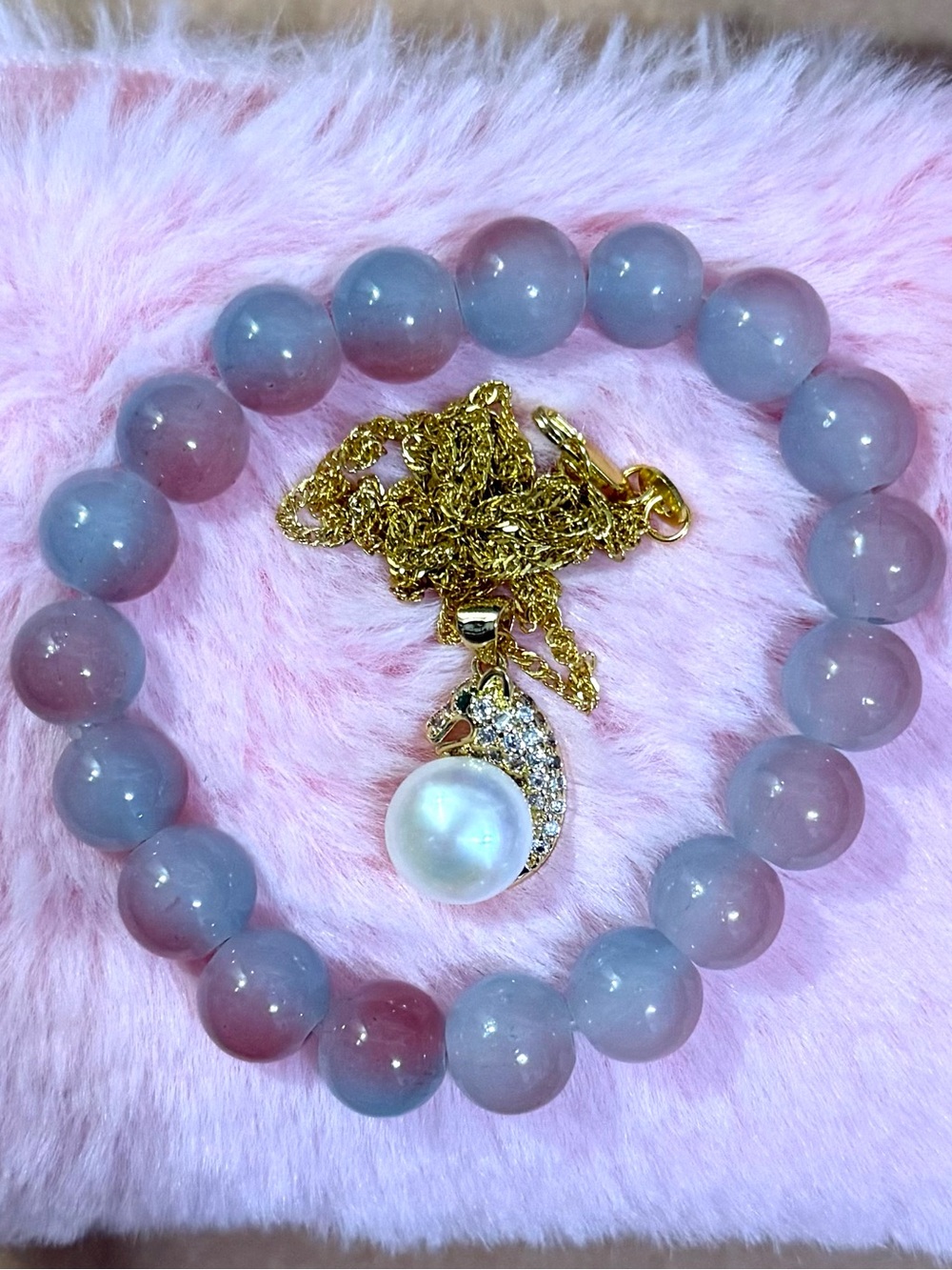 Genuine South sea pearls 10-11mm gold plated pendant Necklace,Morganite bracelet